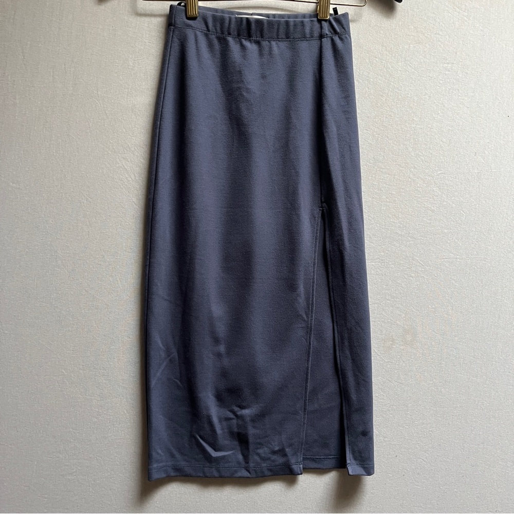 Babaton Declan Bodycon Pencil Midi Skirt Front Slit 00